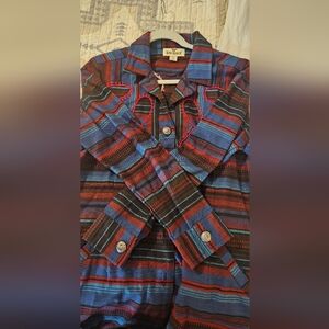 Striped King Ranch Button Up Duster